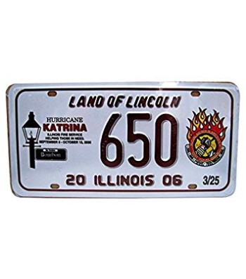 CAR PLATE - ILLINOIS - LAND OF LINCOLN (31 cm x 16 cm)