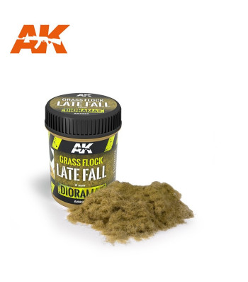 AK8222 GRASS FLOCK 2MM LATE FALL - (250 ml) - Texture Products