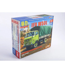 1:43 IFA W50L flatbed with tent - Die-cast Model Kit