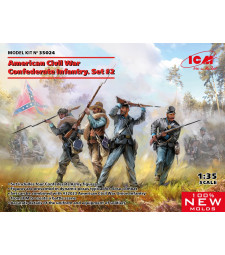 1:35 American Civil War Confederate Infantry Set #2 (100% new molds)