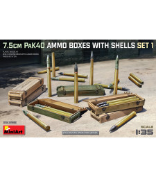 1:35 7.5cm PaK40 Ammo Boxes w/Shells Set 1