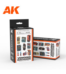 AK1360 VENDING MACHINES- SCENOGRAPHY WARGAME SET – 100% POLYURETHANE RESIN COMPATIBLE WITH 30-35MM SCALE