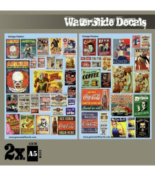 Waterslide Decals - Vintage Posters (2 per package, 148 x 210mm (A5))